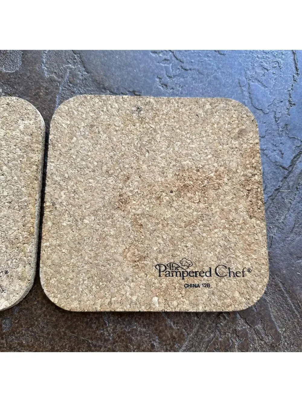 2X Pampered Chef Heart Trivet Cork Cut-Outs 7.75